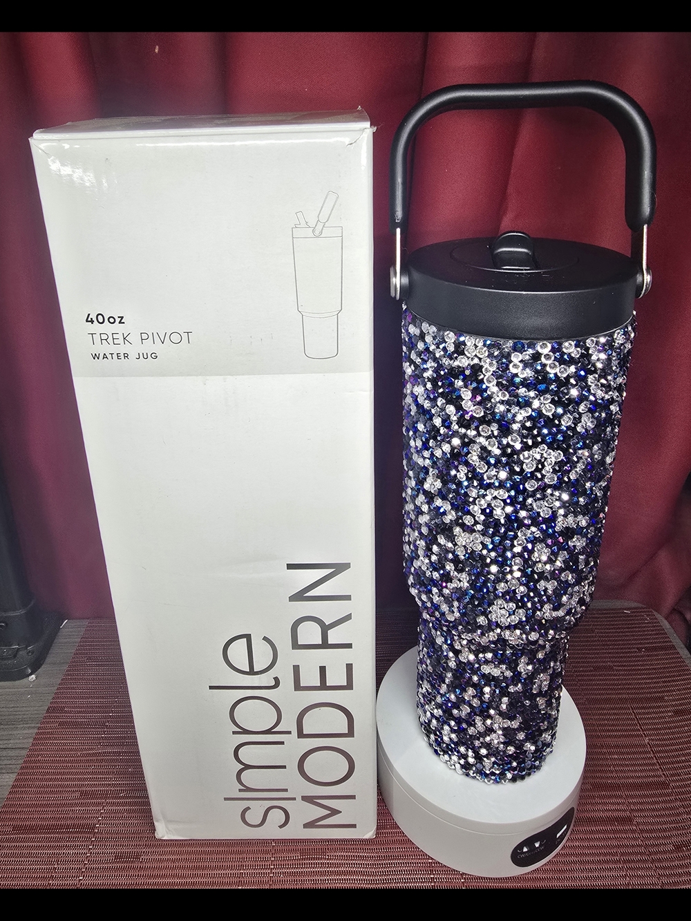 Simple Modern 40oz Trek Pivot Water Jug - Rhinestone
